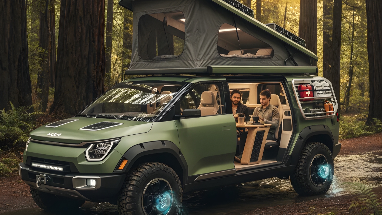 Kia Camper Van 2026 First Look Review : Innovative Layout, Modern Tech, and Road-Ready Comfort